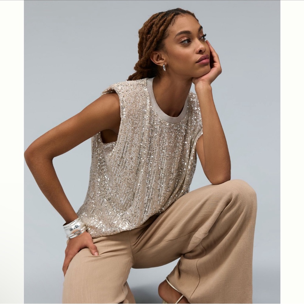 Small/NWT sequin top